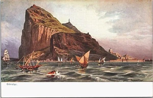 Postal de colección de barcos marinos de roca de Gibraltar B113 - Imagen 1 de 2