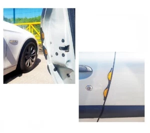 Universalbeschlag schwarz Autotürschutz mit gelben Reflektoren - SWDP4 - Bild 1 von 1