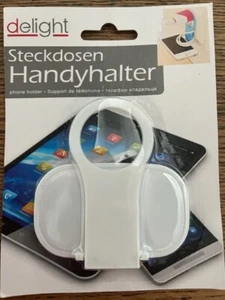 SUPPORTO POGGIA TELEFONO IN CARICA ALLA PRESA PARETE UNIVERSALE SOSTEGNO - Picture 1 of 2