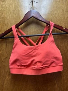 Women "Lululemon" Coral sport bra. padded. Size 4. Prev. Owned - Picture 1 of 2