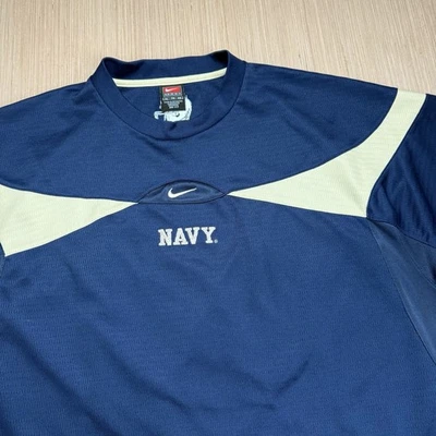 Navy Midshipmen Mens XL Blue Gold NCAA Football Nike Team Dri Fit Shirt - Image 1 of 4