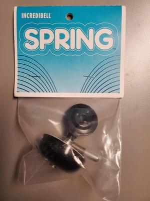 Campana de bicicleta con resorte Mirrycle Incredibell acabado negro/cromo montaje en tapa de auriculares Foto 1 de 2