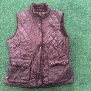 Eddie Bauer Women’s Quilted Vest Maroon Nylon Polyester Size L Outdoor Utility - Picture 1 of 5