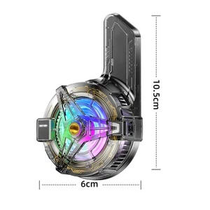 Refroidisseur téléphone portable avec ventilateur RGB et installation magnéti - Photo 1 sur 13