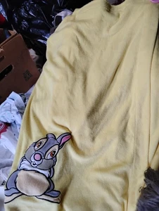 Disney Thumper Shower Wrap Girl Kids XL Lounge Cover Up Yellow Cotton Blend NWT - Picture 1 of 2