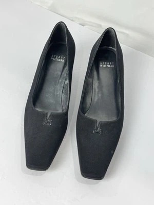 Stuart Weitzman Women's Black Kitten Heels, Patent Leather Heel, Size 9 - Image 1 of 4