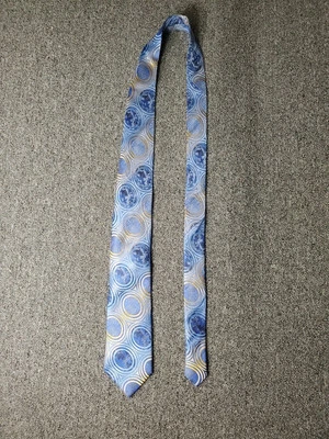 Corbata de diseñador THE BIG KNOT Steven Land para hombre 100 % seda azul marino/amarillo Foto 1 de 4