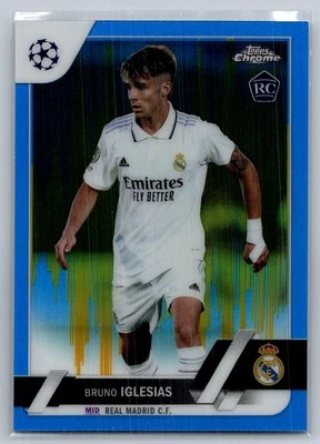 2022-23 Topps Chrome Bruno Iglesias Blue & Gold Seismic Refractor #/75 - Image 1 of 2