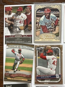 Bob Gibson St  Louis Cardinals  4 Card Lot with Inserts, Tributes & Specials  #4 - Picture 1 of 8