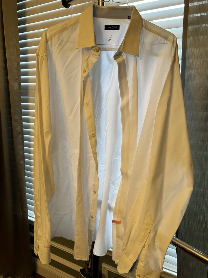 Nautica Men's Dress Shirt White 19 L38/39 Big & Tall - Image 1 of 1
