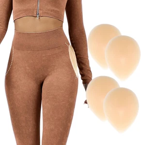 2 Paar Silikon Hüftpolster selbstklebend für Frauen - wiederverwendbare Po Lift Enhancer Pads, - Bild 1 von 12