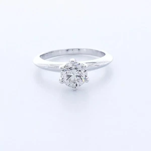 14K Gold Solitaire Engagement Ring Classic 1.26 CT Round Lab-Grown Diamond F VS1 - Picture 1 of 5