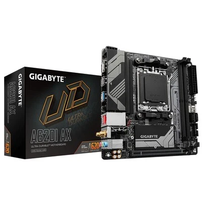 Gigabyte A620I AX Motherboard, for AMD CPU, DDR5, AM5, Mini-ITX MB - image 1 of 3