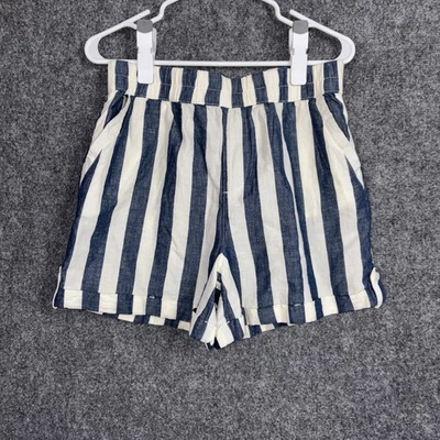 Pantalones Cortos Pact Orgánicos Para Mujer Talla M Azul Rayas Informales Náuticos Playa Foto 1 de 4