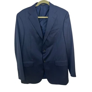 Hickey Freeman Blazer Sport Coat Blue Wool Customized Steve Doocy Career 41R - Picture 1 of 11