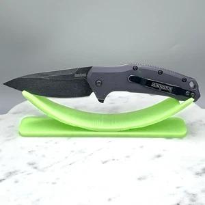 Kershaw Link 1776GRYBW Assisted Purple Folding Knife USA Stonewash Drop Point - Picture 1 of 8