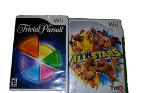 Lot Of 2 Wii video Games: WWE ALLSTARS + trivial Pursuit  - Picture 1 of 2