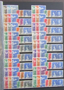 BRITISH EMPIRE - GV1 1937 CORONATION OMNIBUS - ALL 59 x SETS - GOOD/FINE MINT MH - Picture 1 of 4