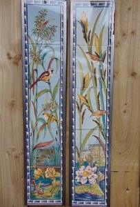 Vintage Ceramic Fireplace Tile Set - Picture 1 of 8