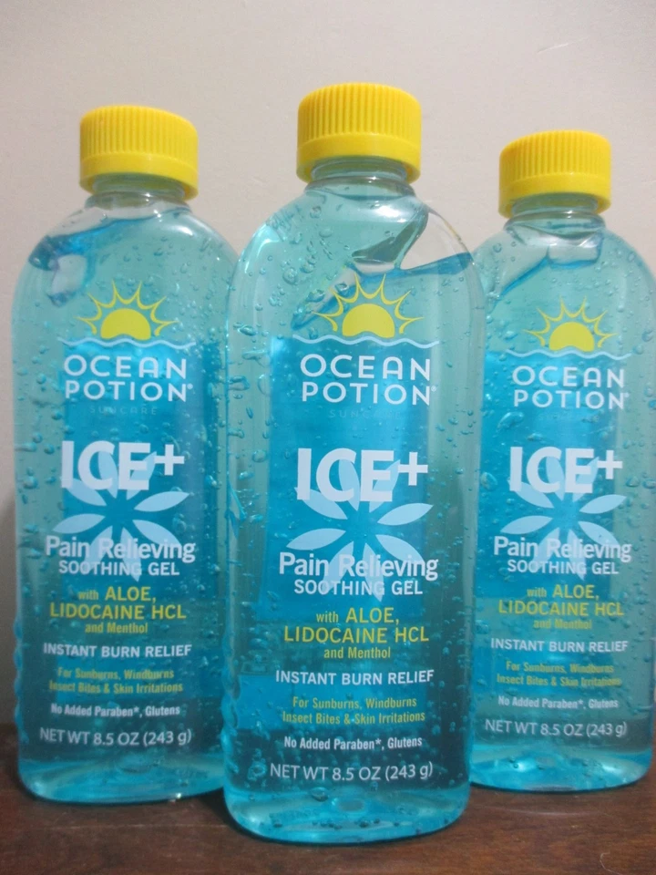 3x Ocean Potion ICE+ Skin Repair Burn Relief Gel Original Formula 8.5 oz  - Image 1 of 1
