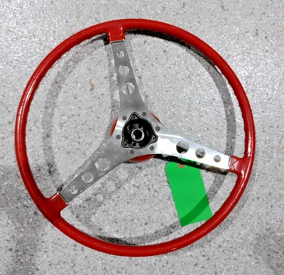 56-62 C1 Corvette RED Steering Wheel w/Hub--Original GM -Survivor! - Image 1 of 4