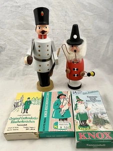 Vintage German ERZGEBIRGE Räuchermänner Smokers w/ Incense - Picture 1 of 4
