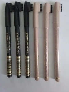 Max Factor 3x Eyebrow Pencil 1 Ebony 2 Hazel 3x Brow Highlighter - Picture 1 of 3
