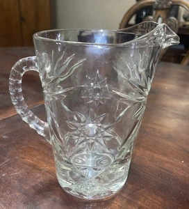 Anchor Hocking Glass Clear Early American Prescut 54 ounce Pitcher - Picture 1 of 3