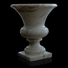 Jar Table IN Marble Carrara With Foot White Marble Old Bowl Old Vase D.25cm