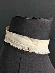 Antique Victorian / Edwardian c. 1900 Ladies Embroidered Stand Collar - Picture 1 of 13