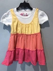 Lei Girls Tunic Top Colorful Ruffles Size M (7/8) - Picture 1 of 9