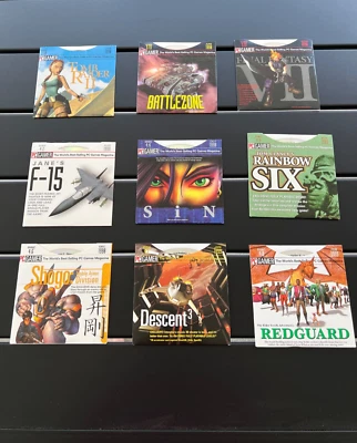 PC Gamer Magazine Demo CD 9 Discs 1998, 1999 Tomb Raider, Final Fantasy, Descent - Image 1 of 3