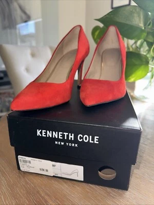 Bomba Kenneth Cole Riley 85 en Rojo Naranja Talla 7.5 USADA UNA VEZ Excelente Estado Foto 1 de 4