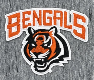 CINCINNATI BENGALS EMBROIDERED IRON ON PATCH 2.75” x 3.50” FREE SHIPPING - Picture 1 of 1