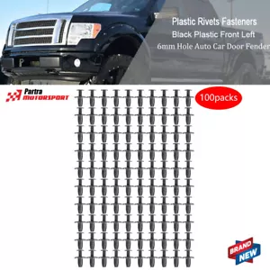 100Pcs 6mm Bumper Clips Hole Car Plastic Rivets Fastener Fender Retainer Rivets - Bild 1 von 11