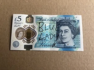 Dave Bounaguid signed by the artist £5 note Hand finished like Banksy Doke Eelus - Picture 1 of 3