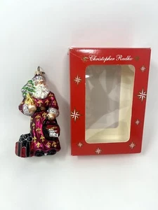 Christopher Radko Papa Noel Ornament Don't Open Til December 25 w/ Box - Picture 1 of 9