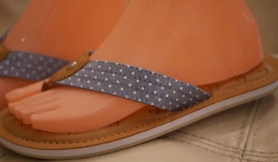 NUEVA CHANCLA MUJER NAUTICA AZUL TOSTADO DENIM GULFBREEZE CHAMBRAY DOT 7, 7,5 Foto 1 de 4