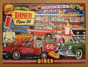 50's Diner Puzzle by Kodak (RoseArt) 1000 Pieces - Picture 1 of 3