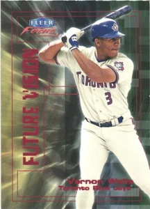 2000 Fleer Focus - Future Vision #7 FV - Vernon Wells - Toronto Blue Jays - Foto 1 di 2