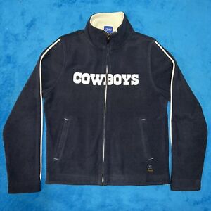 Vintage NFL Dallas Cowboys Full Zip Fleece Jacket, Reebok, Mens Small SHIPS FAST