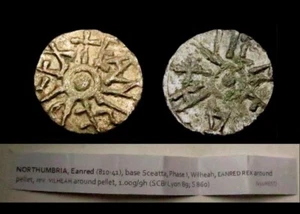 X049: EANRED Angelsaxon Northumbria Silvered Styca, Geldgeber WILHEAH, 810-41 N. Chr. - Bild 1 von 1