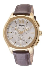 Salvatore Ferragamo Lungarno Chronograph Mens Watch NEW Gold Silver FLF960015 ! - Picture 1 of 9