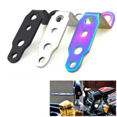 Soporte de montaje de espejo retrovisor para motocicleta 2 piezas Foto 1 de 4