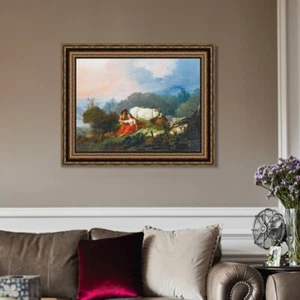 Arte de lona enmarcada Giclee Estampado PAISAJE PASTORAL Jean Honore Fragonard Arte de pared - Imagen 1 de 9