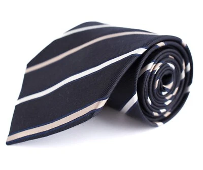 Corbata para hombre IZOD rayas blancas y negras 100 % seda 59" L 4" W usada en excelente estado Foto 1 de 4