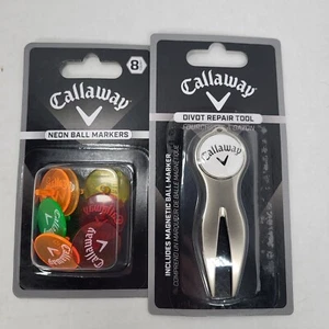 Herramienta de reparación Callaway Divot y marcador magnético de bola, marcadores de bola de neón de 8 quilates - Imagen 1 de 7