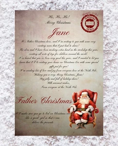 Personalised Letter From Santa Father Christmas | Christmas Eve Stocking Filler - Picture 1 of 14