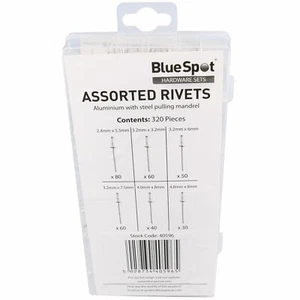 Strumento rivetto pop pentola compatto monocomando 2,4 mm - 4,8 mm + 320 rivetti alluminio - Foto 1 di 8