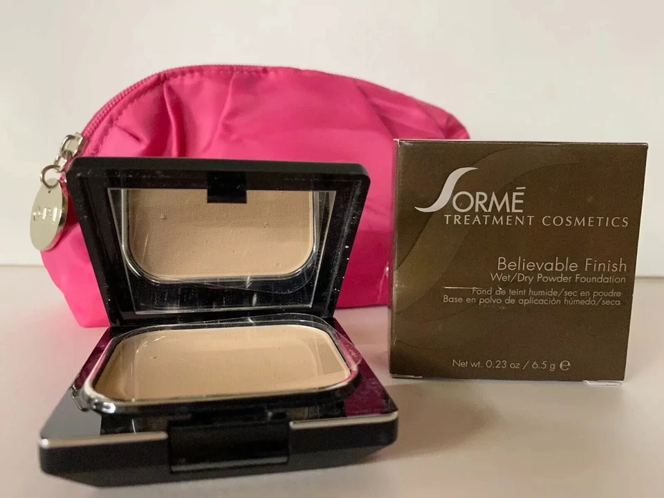 Sorme Believable Finish Wet/Dry Powder Foundation GOLDEN TAN 406 FREE SHIP - Image 1 of 1